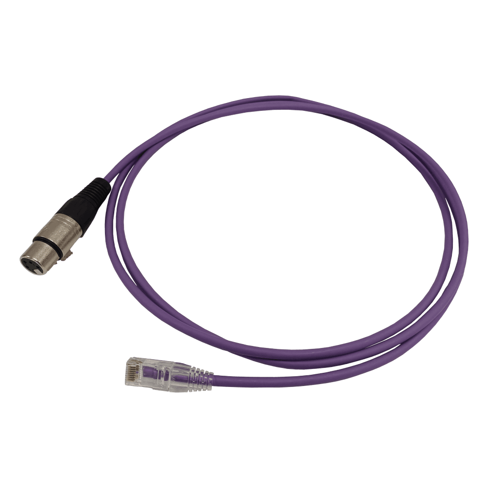 2m XLR to RJ45 Ethernet Data Cable