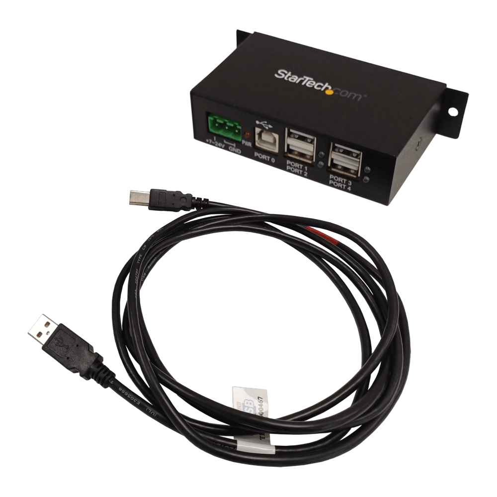 4 Port Mountable Metal Industrial USB Hub